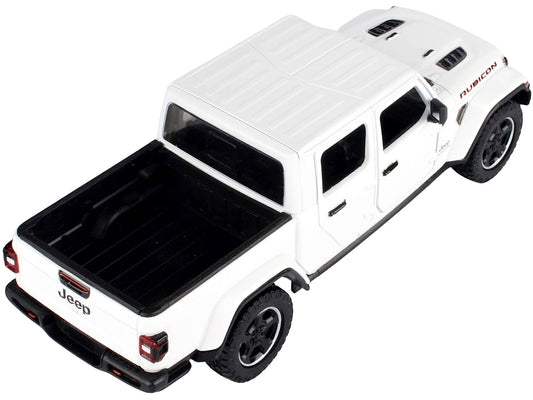 2021 Jeep Gladiator Rubicon (Closed Top) Pickup Truck White 1/24-1/27 Diecast Model Car by Motormax