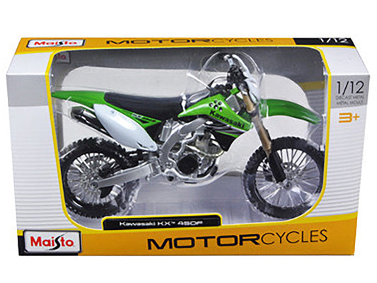 Kawasaki KX 450F Green 1/12 Diecast Motorcycle Model by Maisto