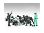 Formula One F1 Pit Crew 7 Figure Set Team Black Release III for 1/43 Scale Models by American Diorama