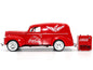 1940 Ford Sedan Cargo Van Red "Pause... Go Refreshed Coca-Cola" with Vending Machine Accessory 1/24 Diecast Model Car by Motor City Classics