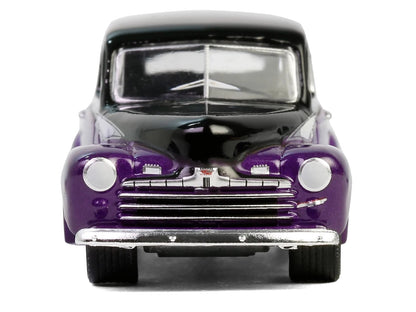 1946 Ford Fordor Super Deluxe Dark Purple Metallic and Black "California Lowriders" Series 6 1/64 Diecast Model Car by Greenlight