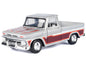 1966 Chevrolet C10 Fleetside Pickup Truck Silver Metallic with Brown Sides "American Classics" Series 1/24 Diecast Model Car by Motormax
