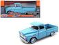 1958 Chevrolet Apache Fleetside Pickup Truck Light Blue 1/24 Diecast Model Car by Motormax