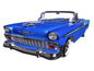 1956 Chevrolet Bel Air Convertible Dark Blue Metallic and Light Blue 1/18 Diecast Model Car by Road Signature