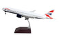 Boeing 777-200ER Commercial Aircraft with Flaps Down "British Airways" White with Striped Tail "Gemini 200" Series 1/200 Diecast Model Airplane by GeminiJets