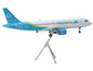 Airbus A320 Commercial Aircraft "GlobalX Airlines" White with Blue and Green Tail "Gemini 200" Series 1/200 Diecast Model Airplane by GeminiJets
