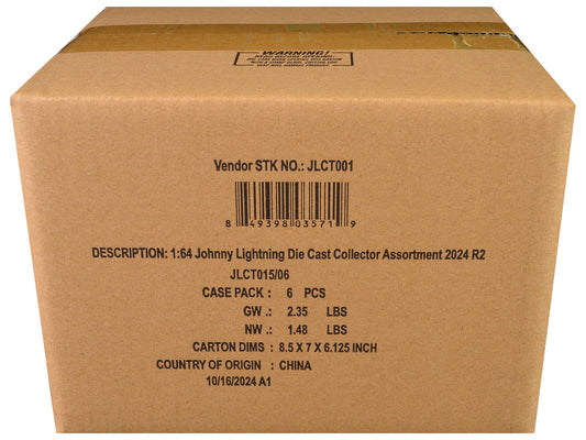 Johnny Lightning Collector's Tin 2024 Set of 6 Cars Release 2 Limited Edition 1/64 Diecast Model Cars by Johnny Lightning