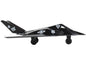 Lockheed F-117 Nighthawk Stealth Aircraft Black "United States Air Force" with Runway Section Diecast Model Airplane by Runway24